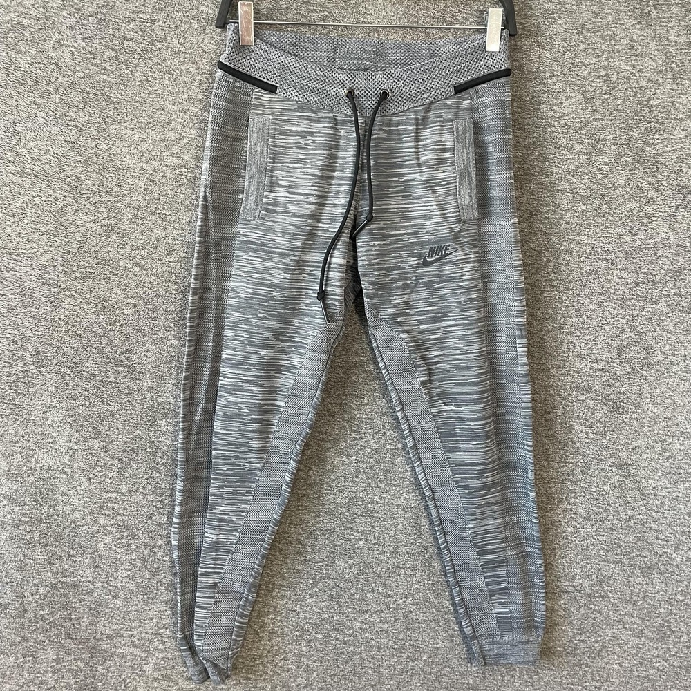 Nike Pants Womens XS Gray Tech Knit Track Joggers Sweatpants Elastic 728681-043‎